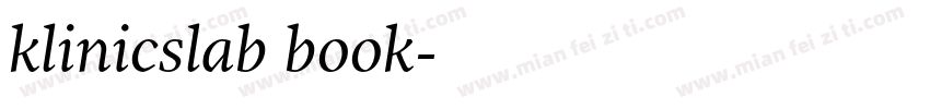klinicslab book字体转换